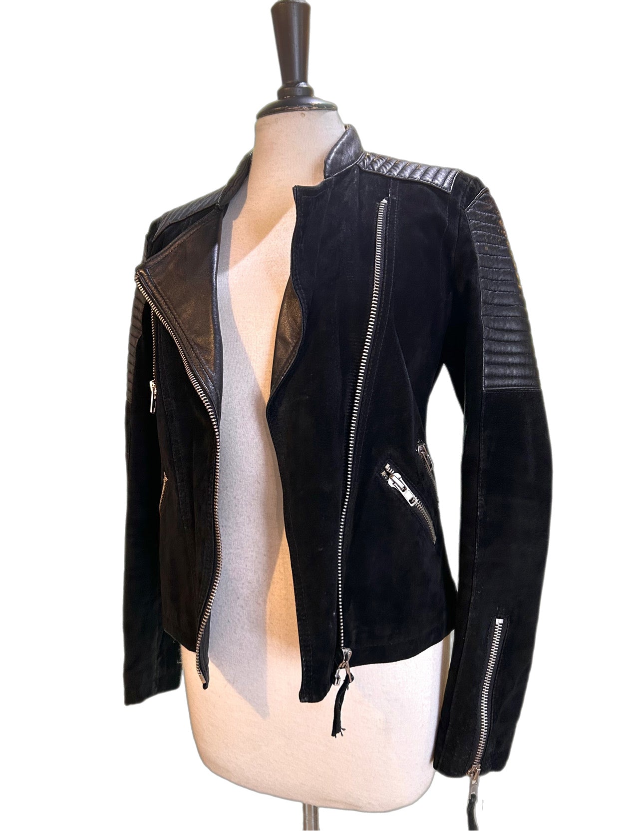 Vintage suede biker jacket