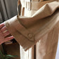 Suede look maxi vintage trenchcoat