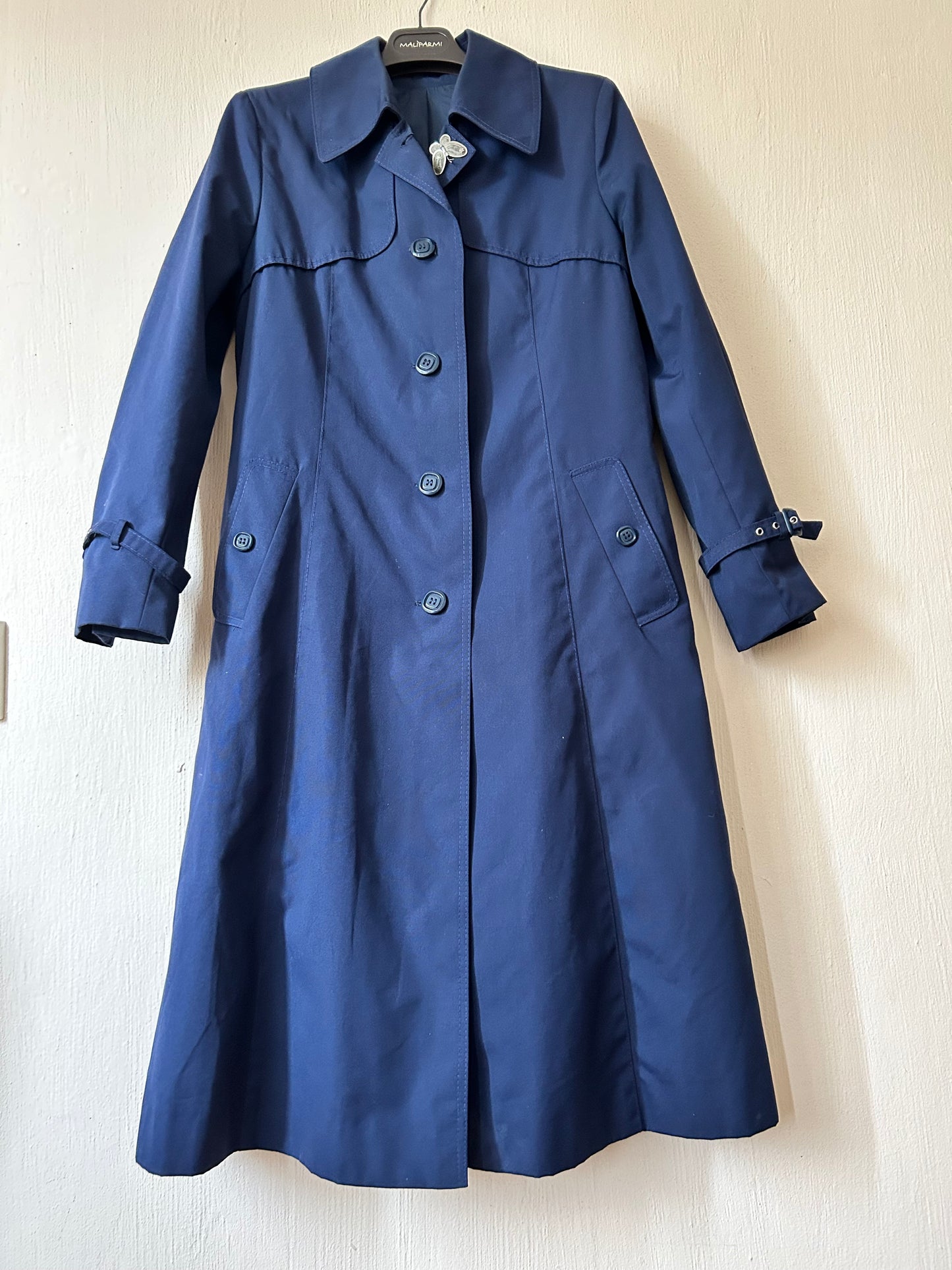 Vintage navy trench-coat 70s