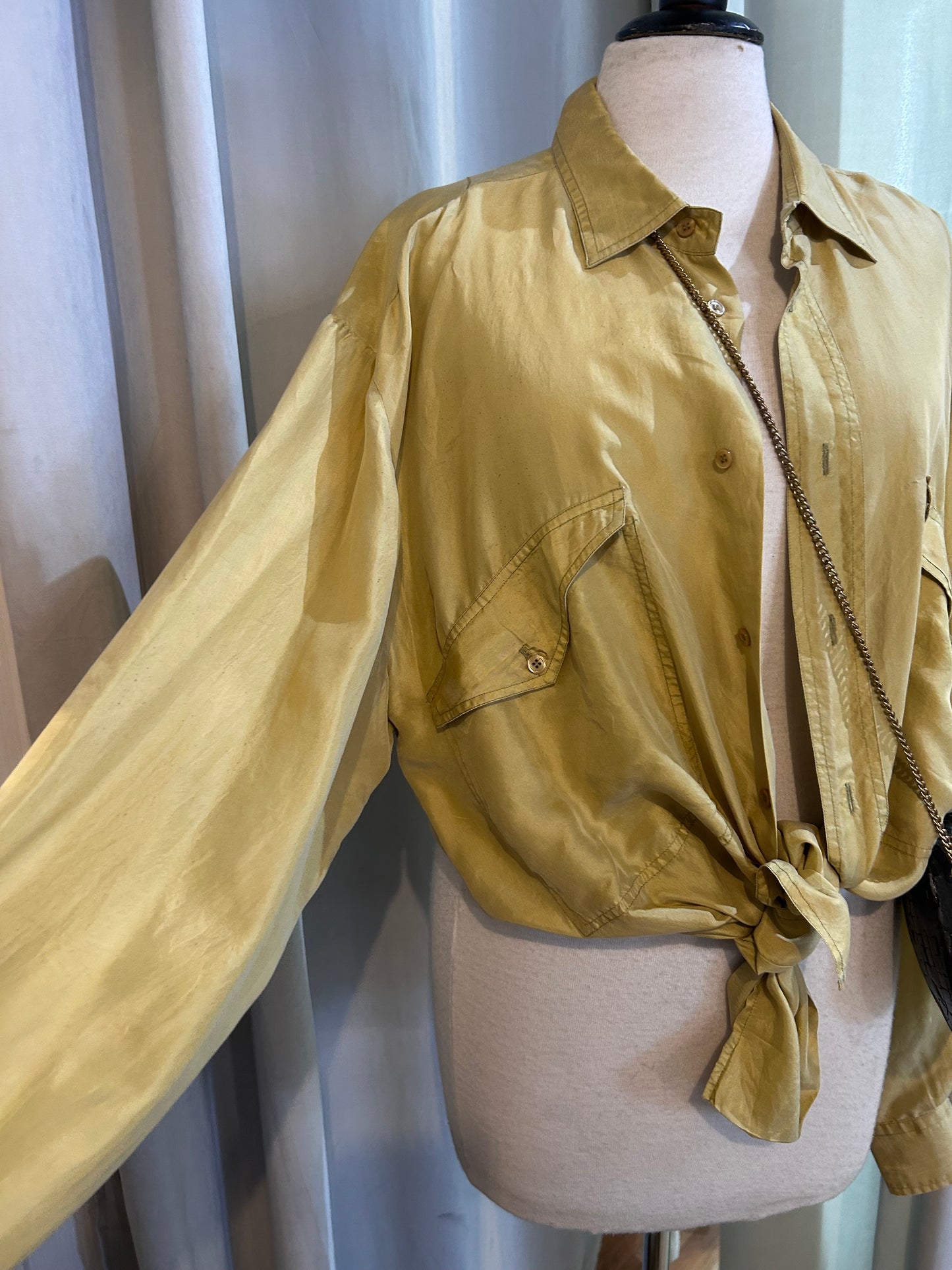 Vintage Silk Shirt L/XL