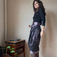 Vintage satin & lace cocktail skirt