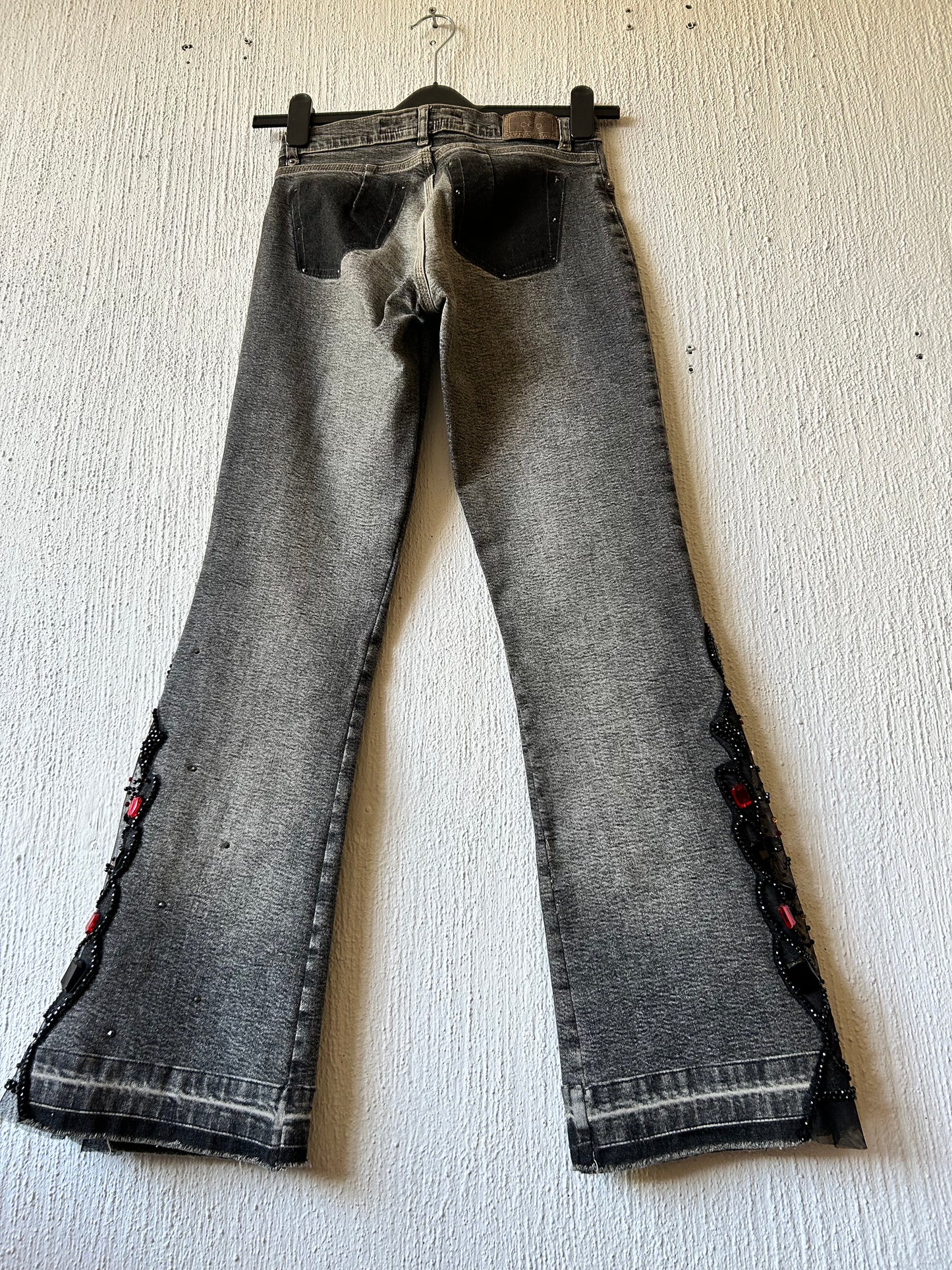 Vintage sequin flared jeans