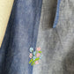 Vintage flared denim skirt