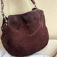 Jimmy Choo burgondy suede shoulder bag