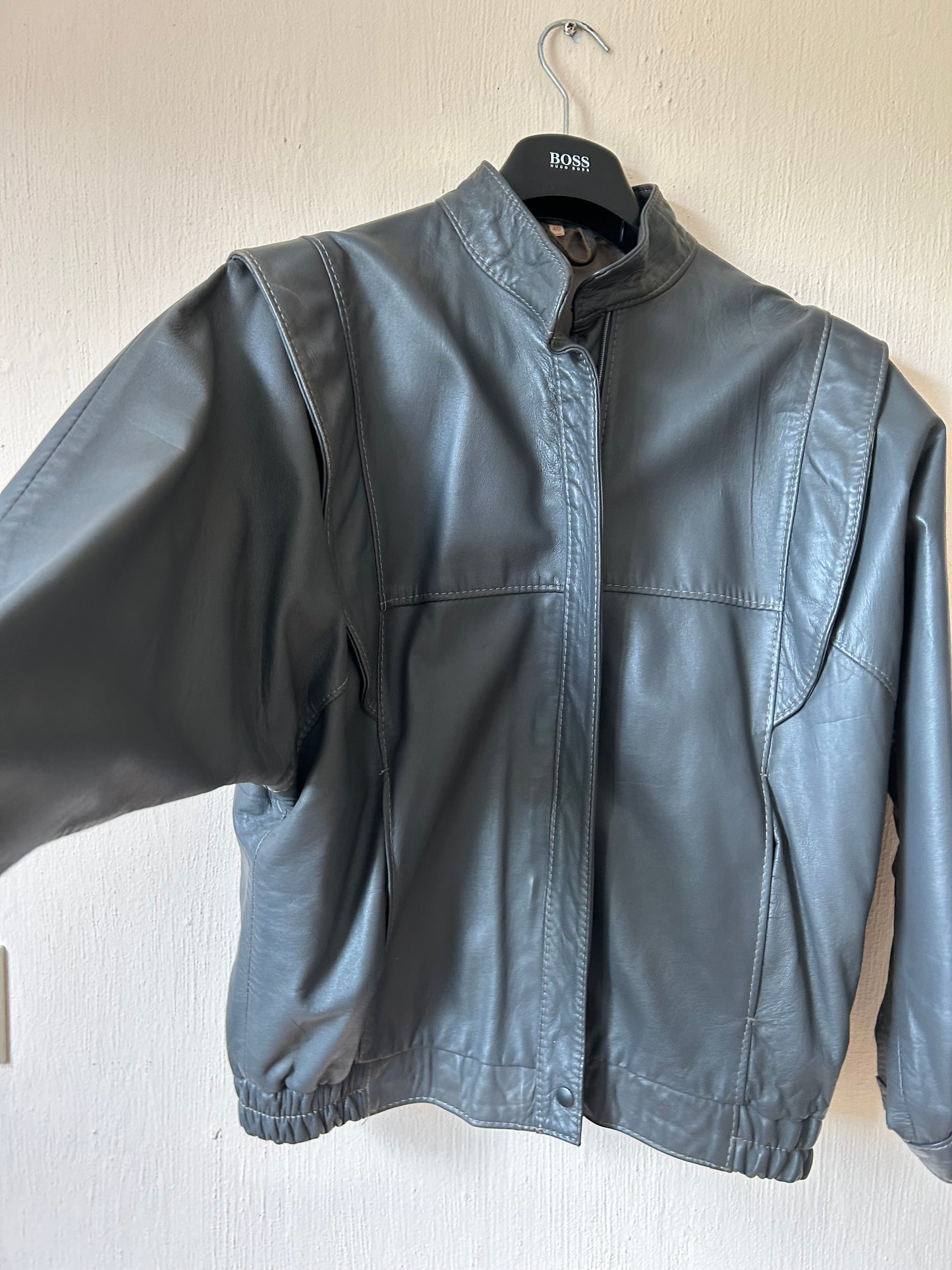 80s leather jacket