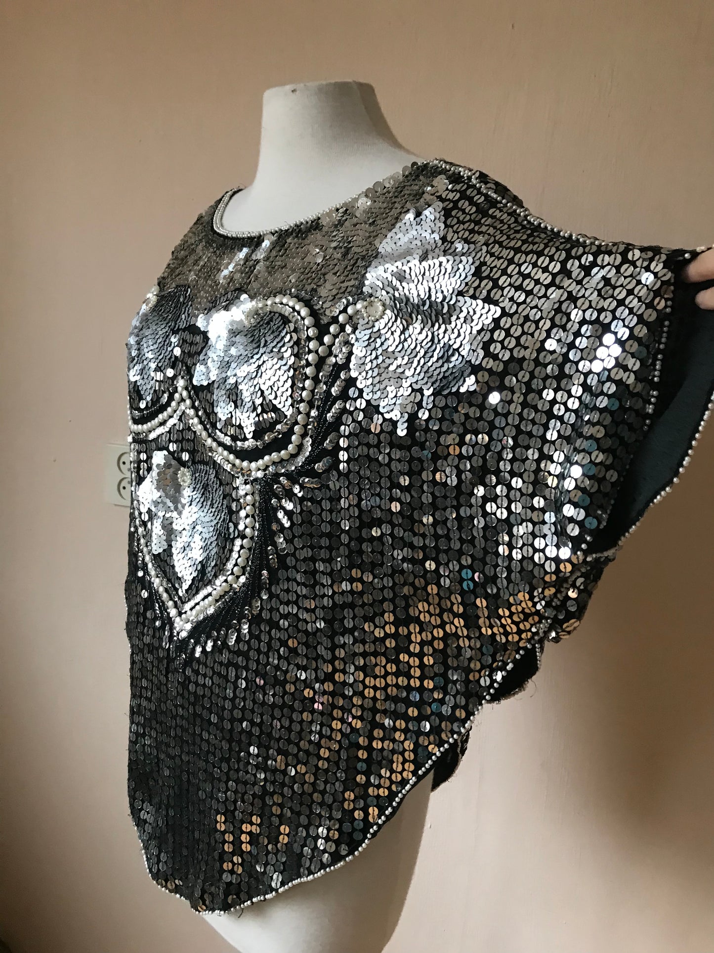 Full sequin butterfly top