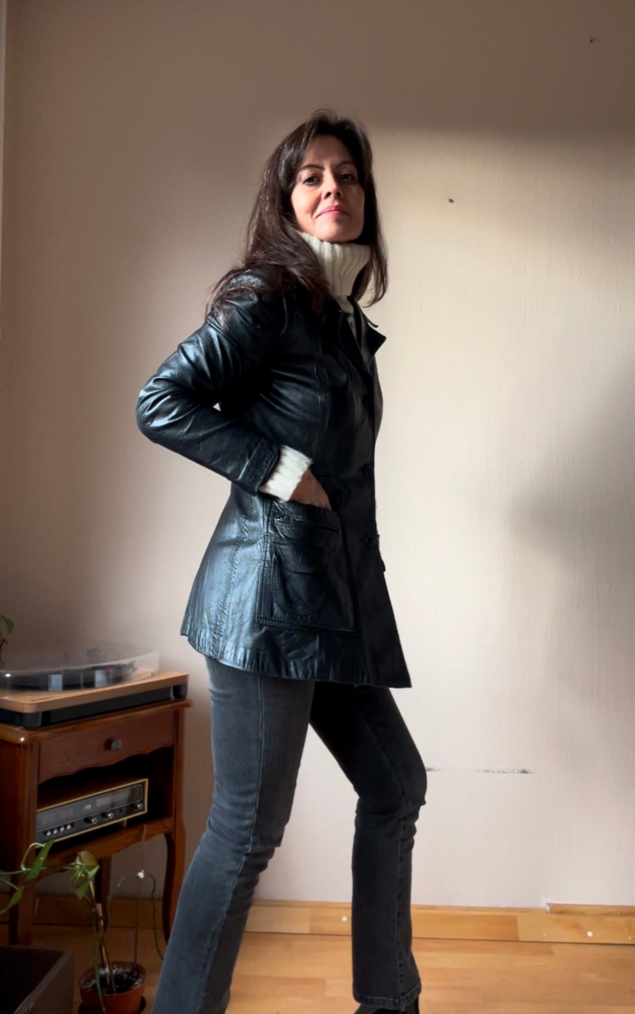 Vintage leather coat