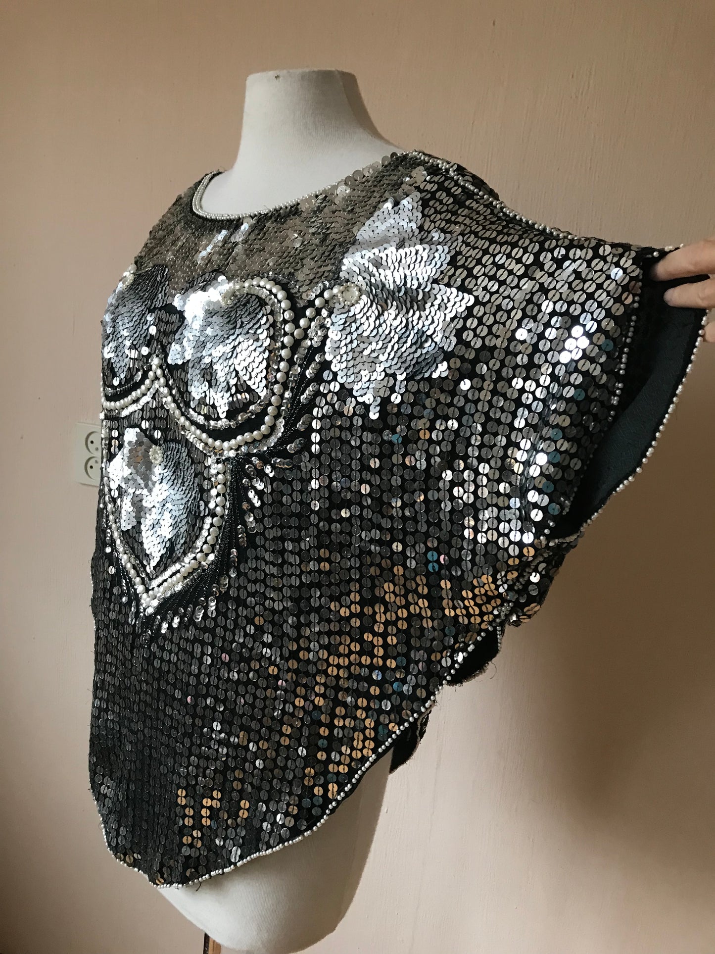 Full sequin butterfly top