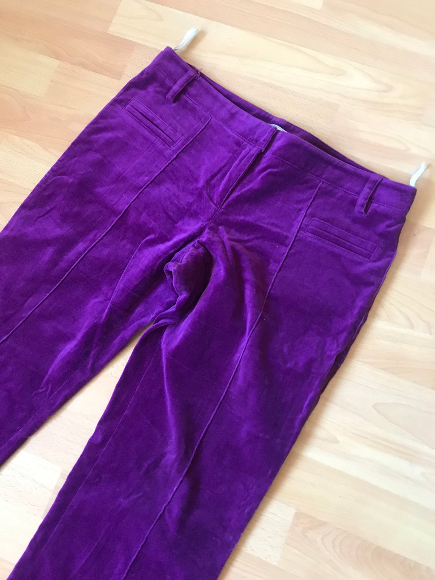 Purple velvet pants (L)