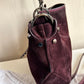 Jimmy Choo burgondy suede shoulder bag