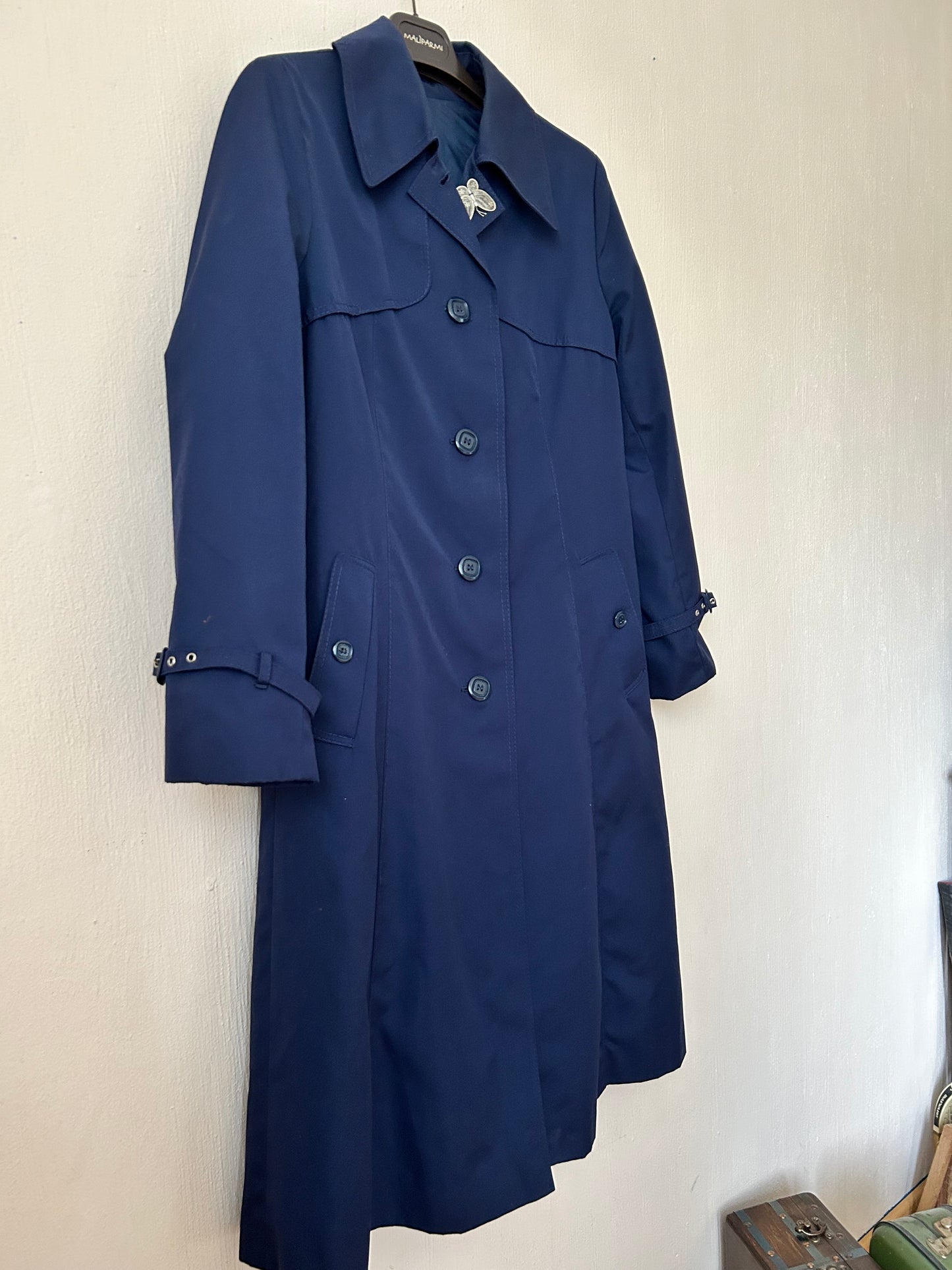 Vintage navy trench-coat 70s