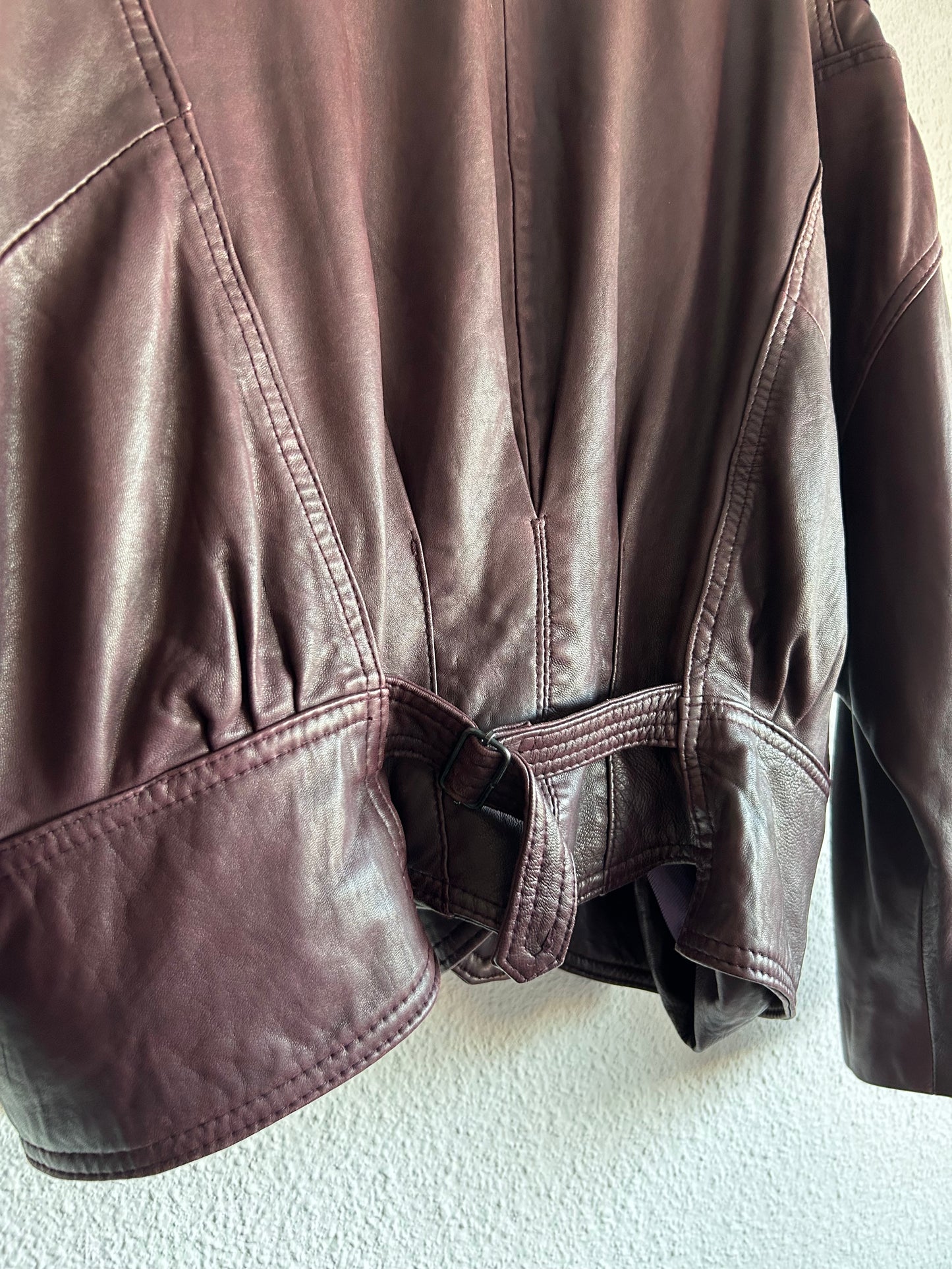 80s vintage lamb leather jacket
