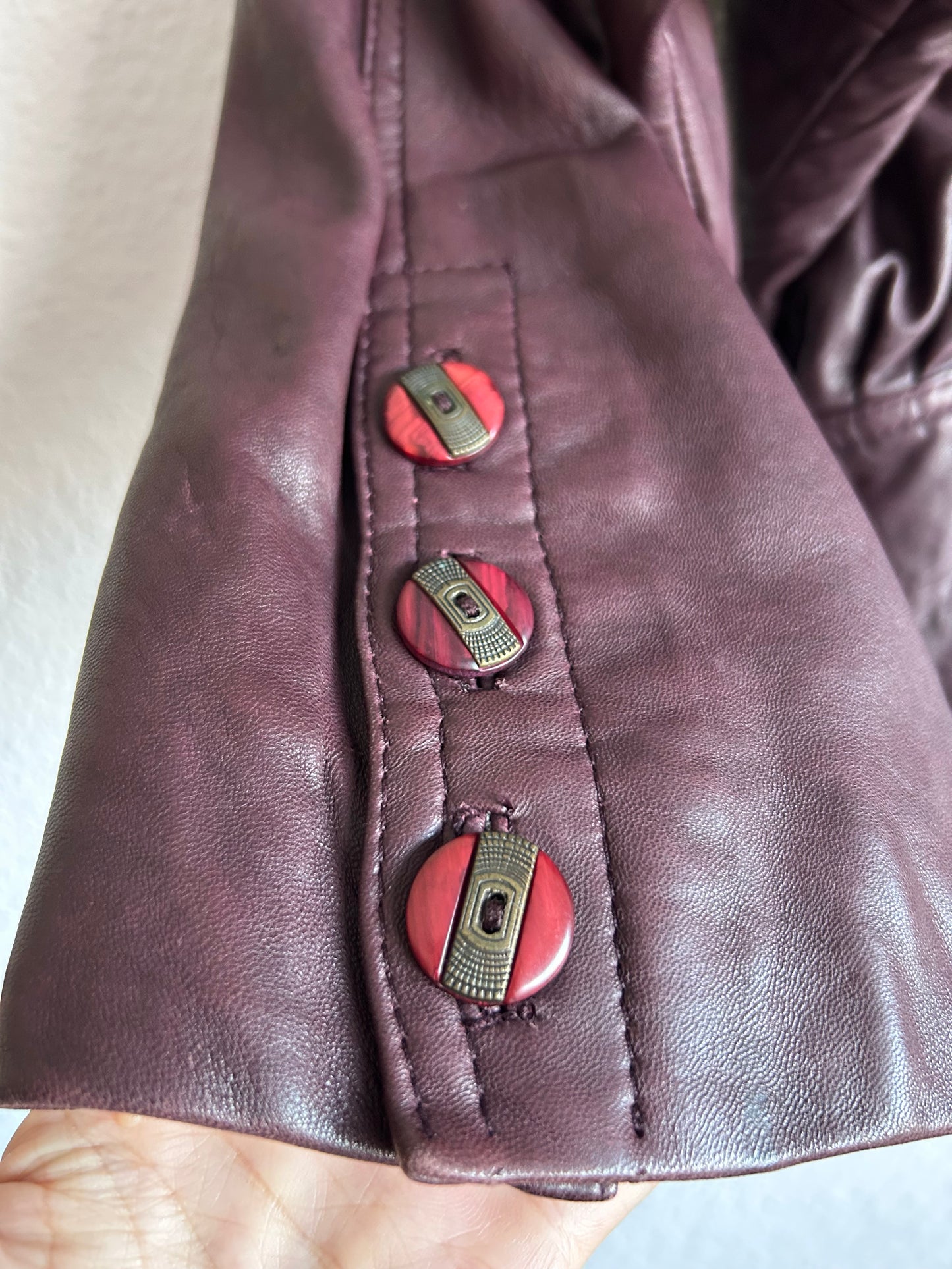 80s vintage lamb leather jacket