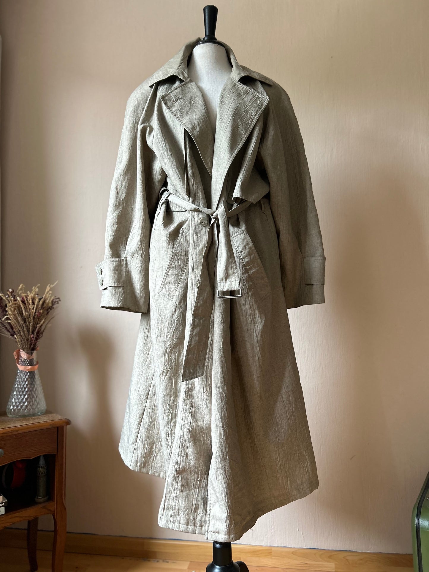 90s vintage maxi trench