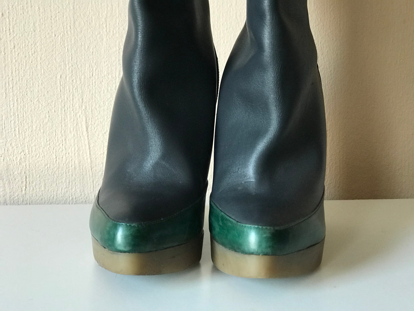 Jil Sander knee length platform boots