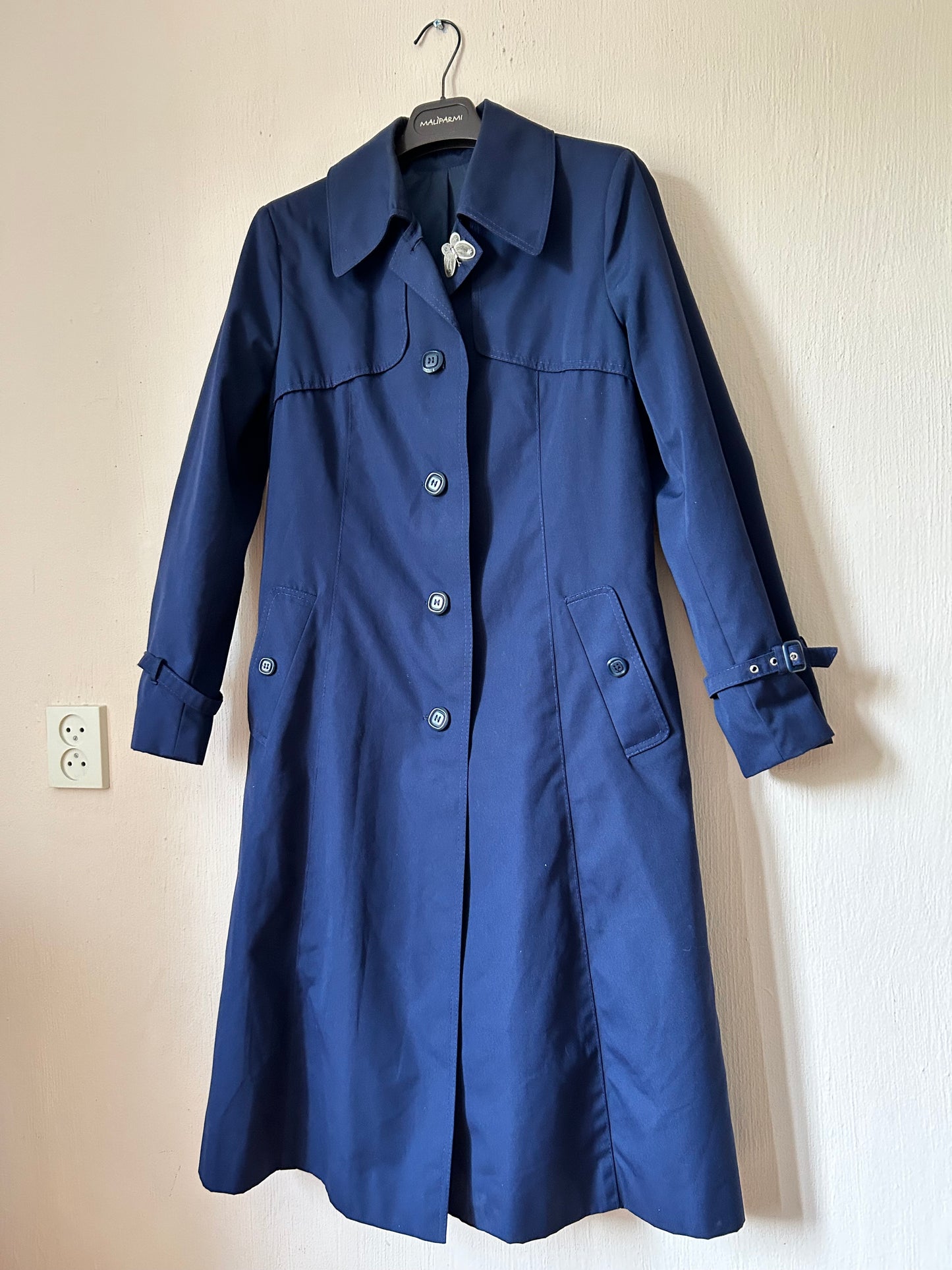 Vintage navy trench-coat 70s