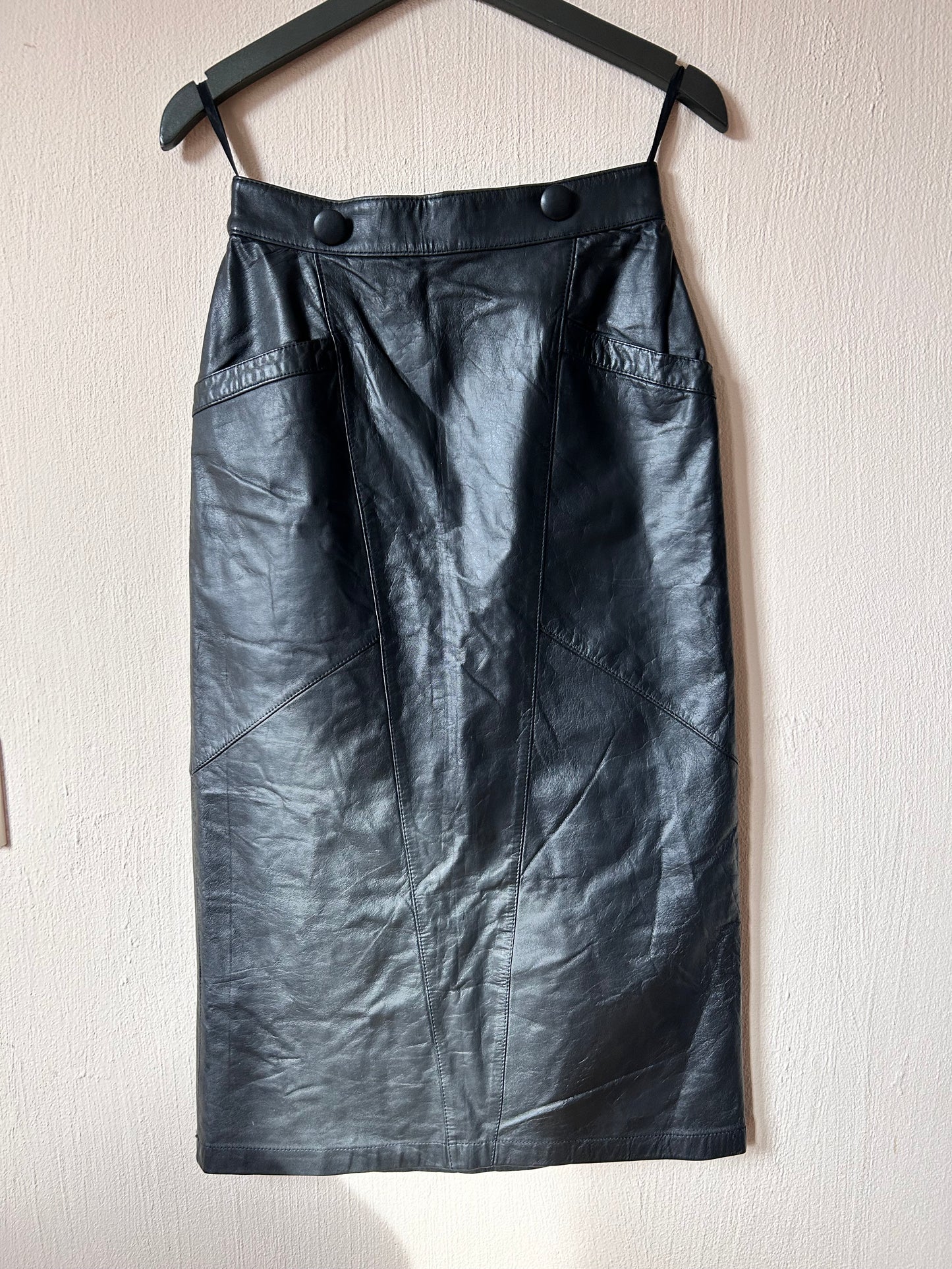 Maxi leather skirt S