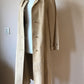 Suede look maxi vintage trenchcoat