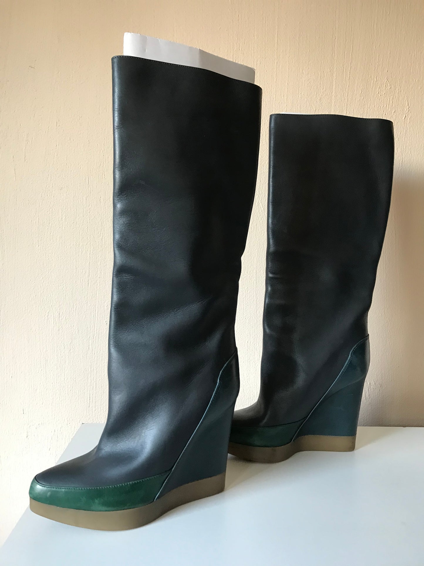 Jil Sander knee length platform boots