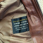 Vintage Brown Nappa Leather Bomber Jacket – Size 40 (M/L)