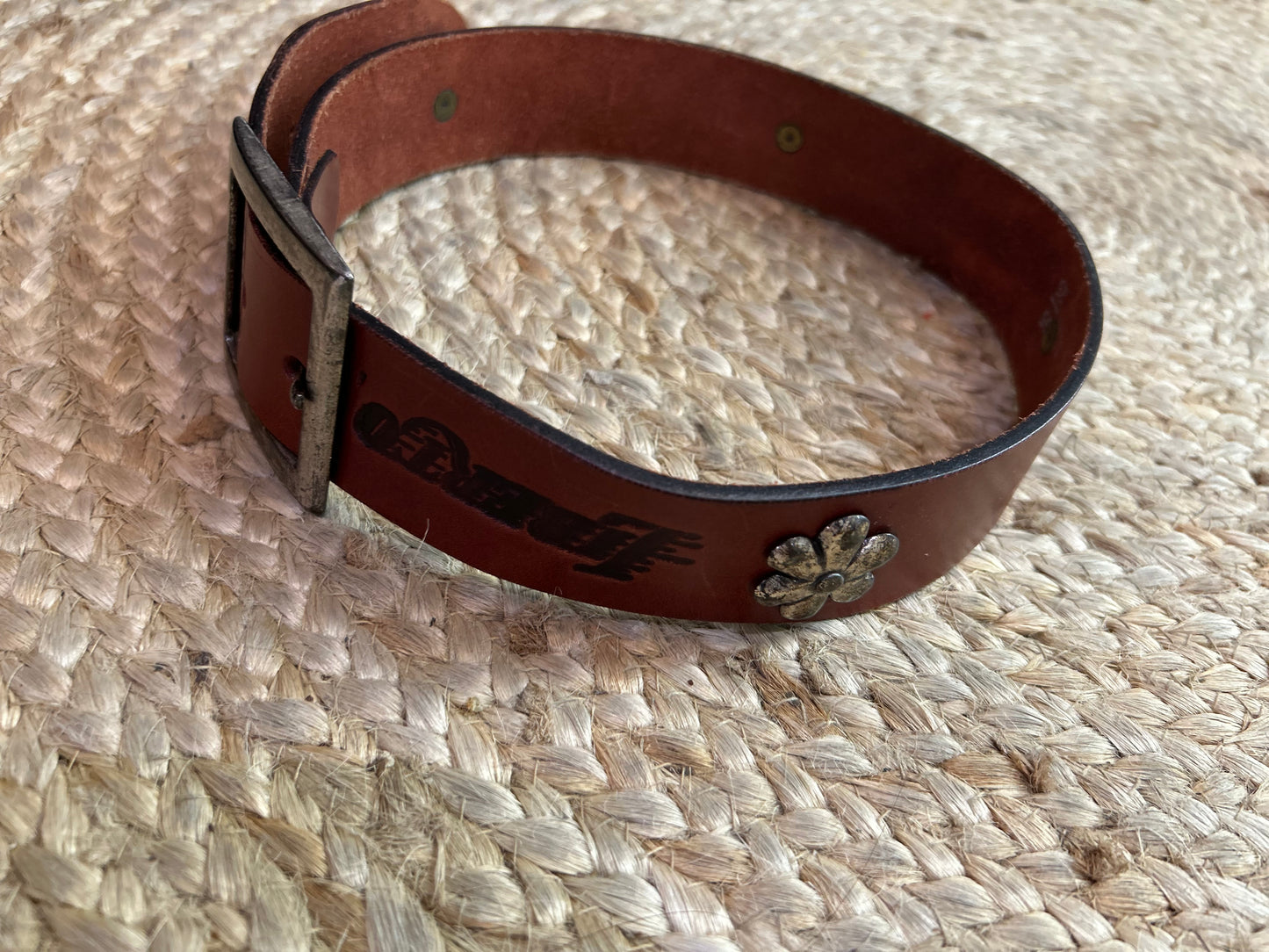 Vintage leather belt S