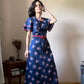 70s flared sleeve maxi dress