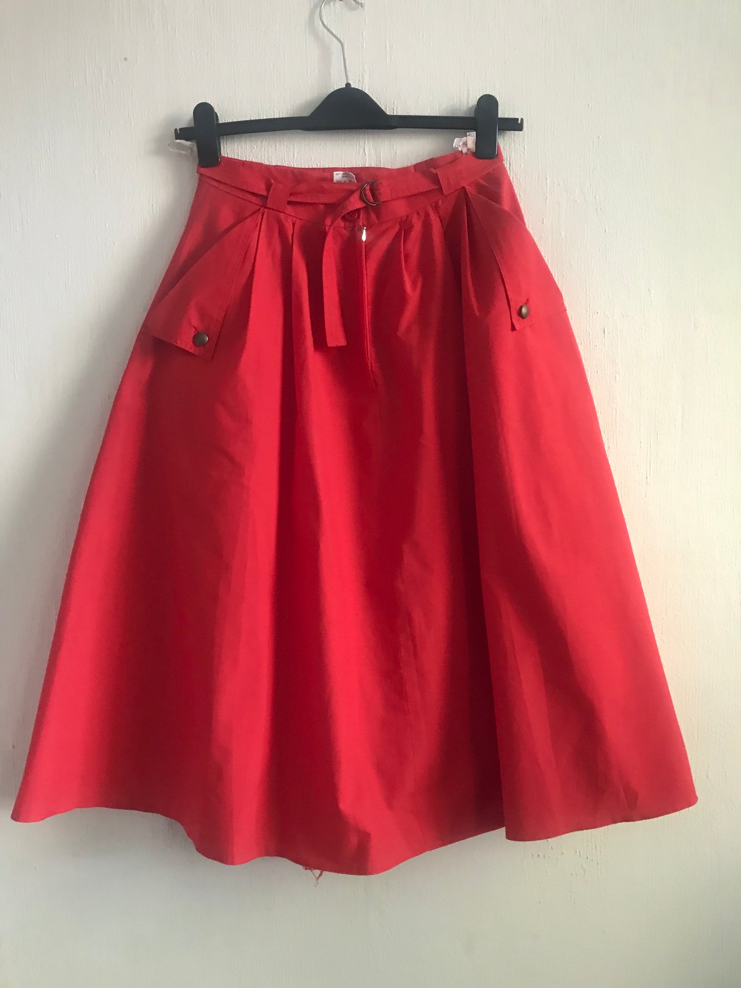 Cotton midi skirt