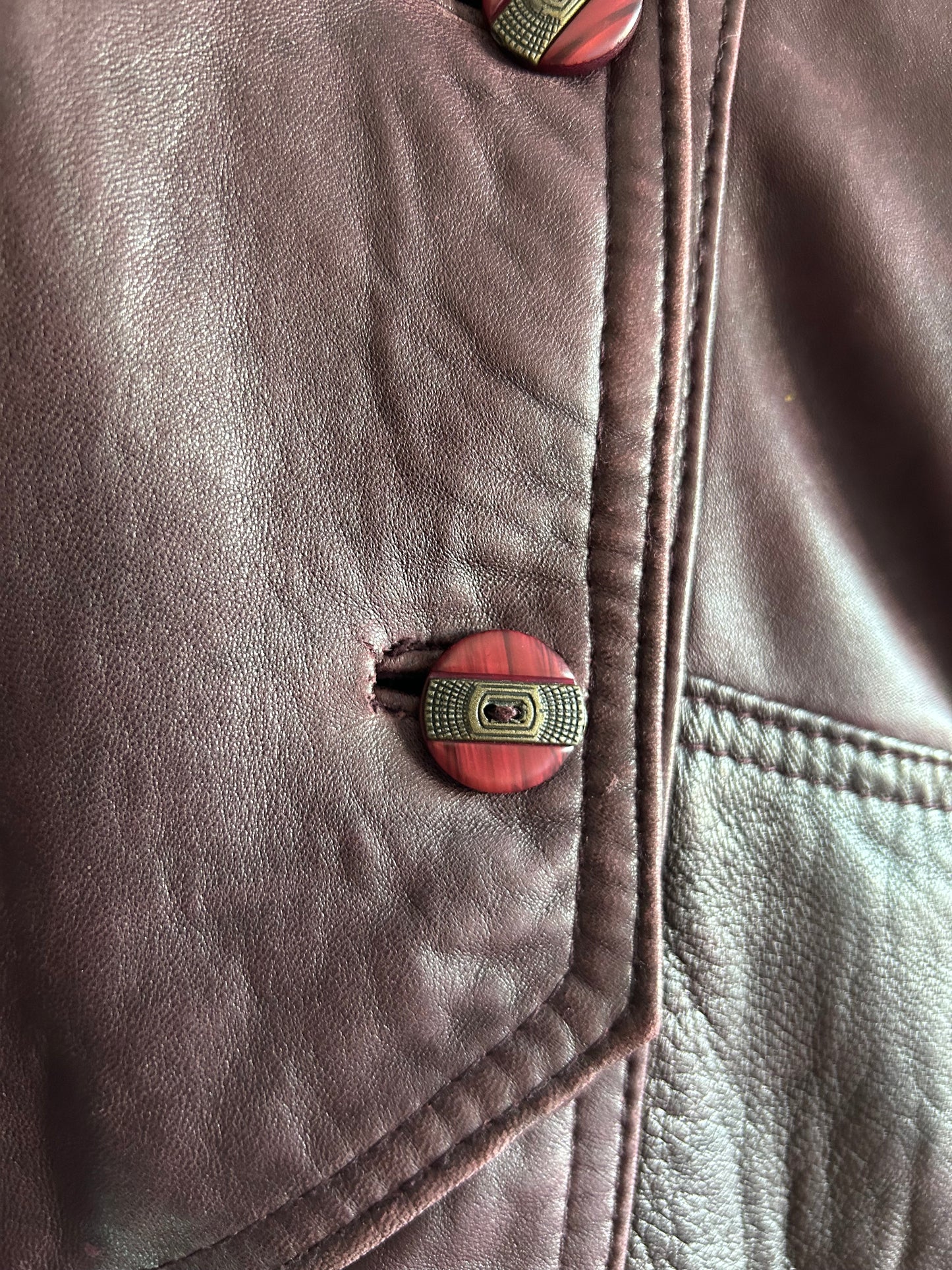 80s vintage lamb leather jacket