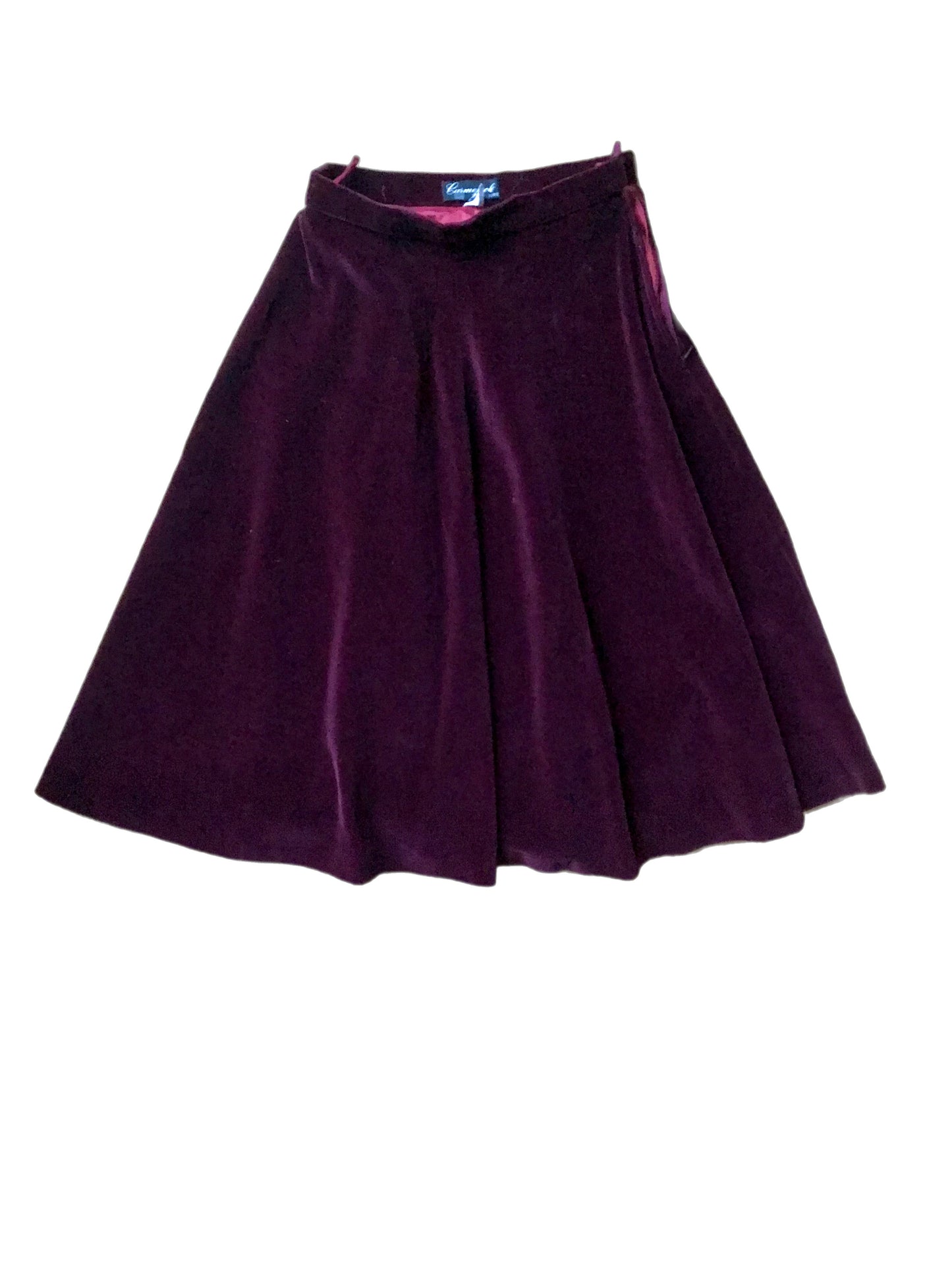 Bordeaux velvet skirt