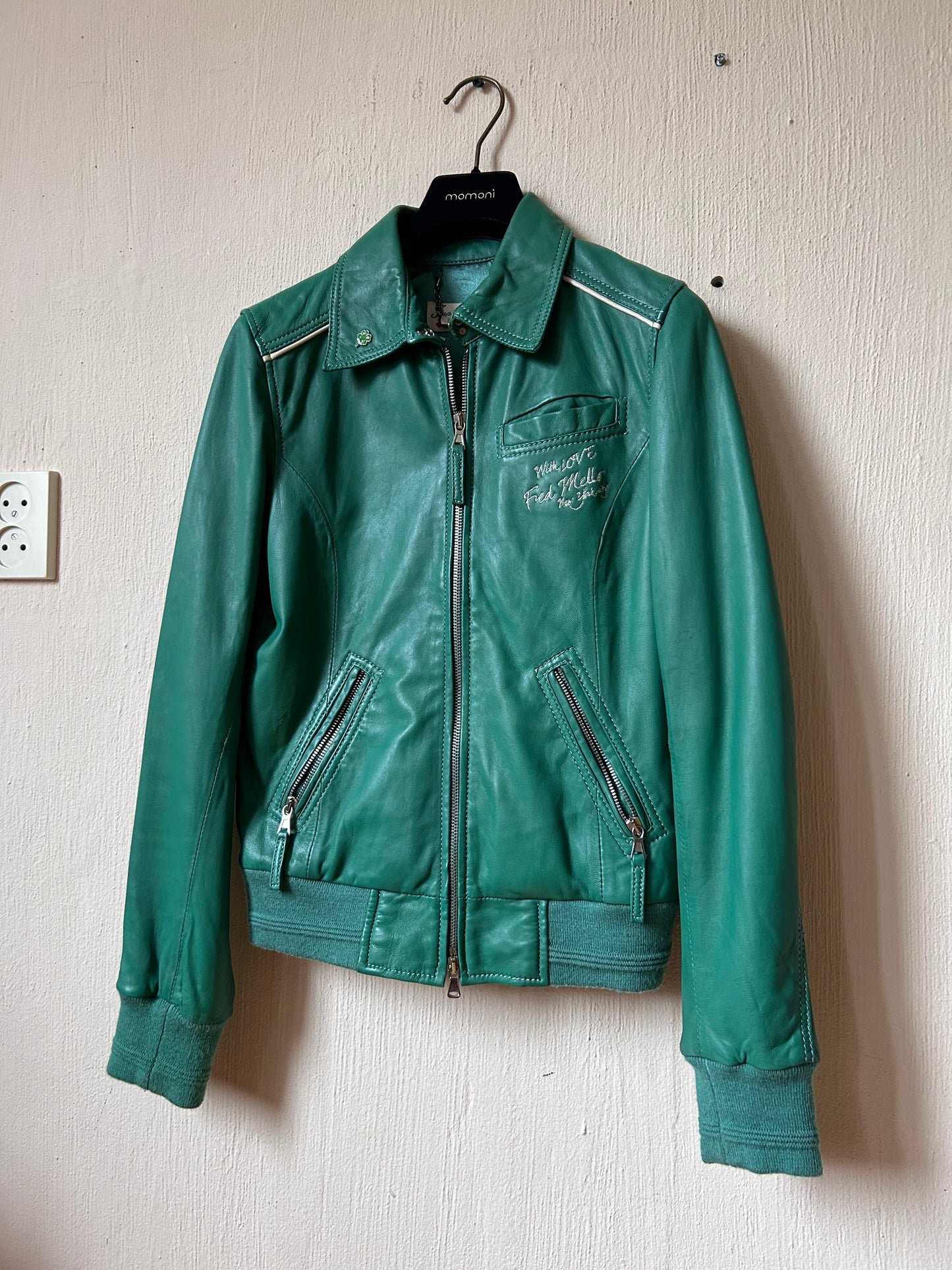 Fred Mello NY leather bomber