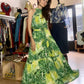 Long belted summer dress