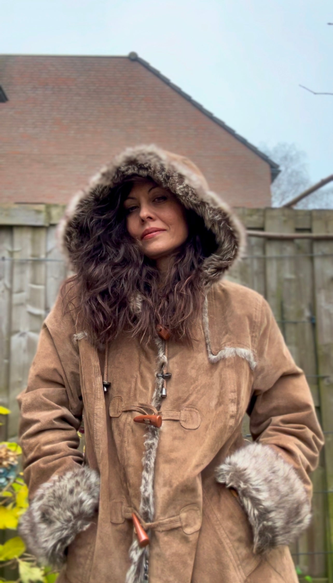 Vintage leather parka