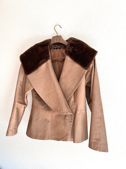 Mario Valentino leather jacket ( L)