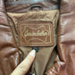 Vintage Brown Nappa Leather Bomber Jacket – Size 40 (M/L)