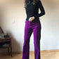 Purple velvet pants (L)