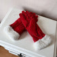 Red suede gloves