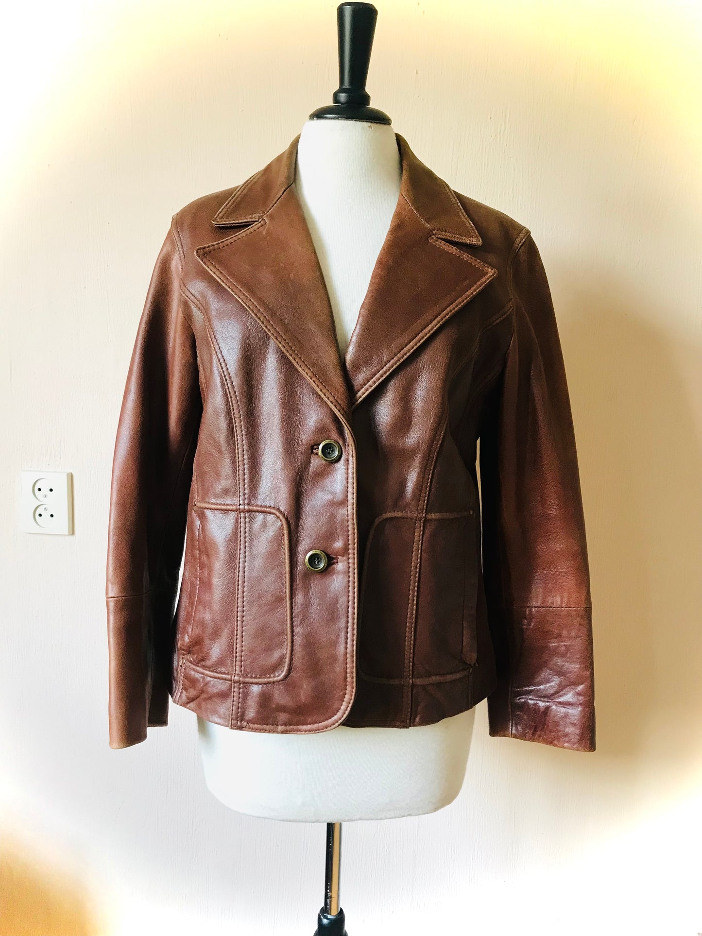 Vintage leather blazer