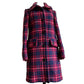 Checkered wool winter coat