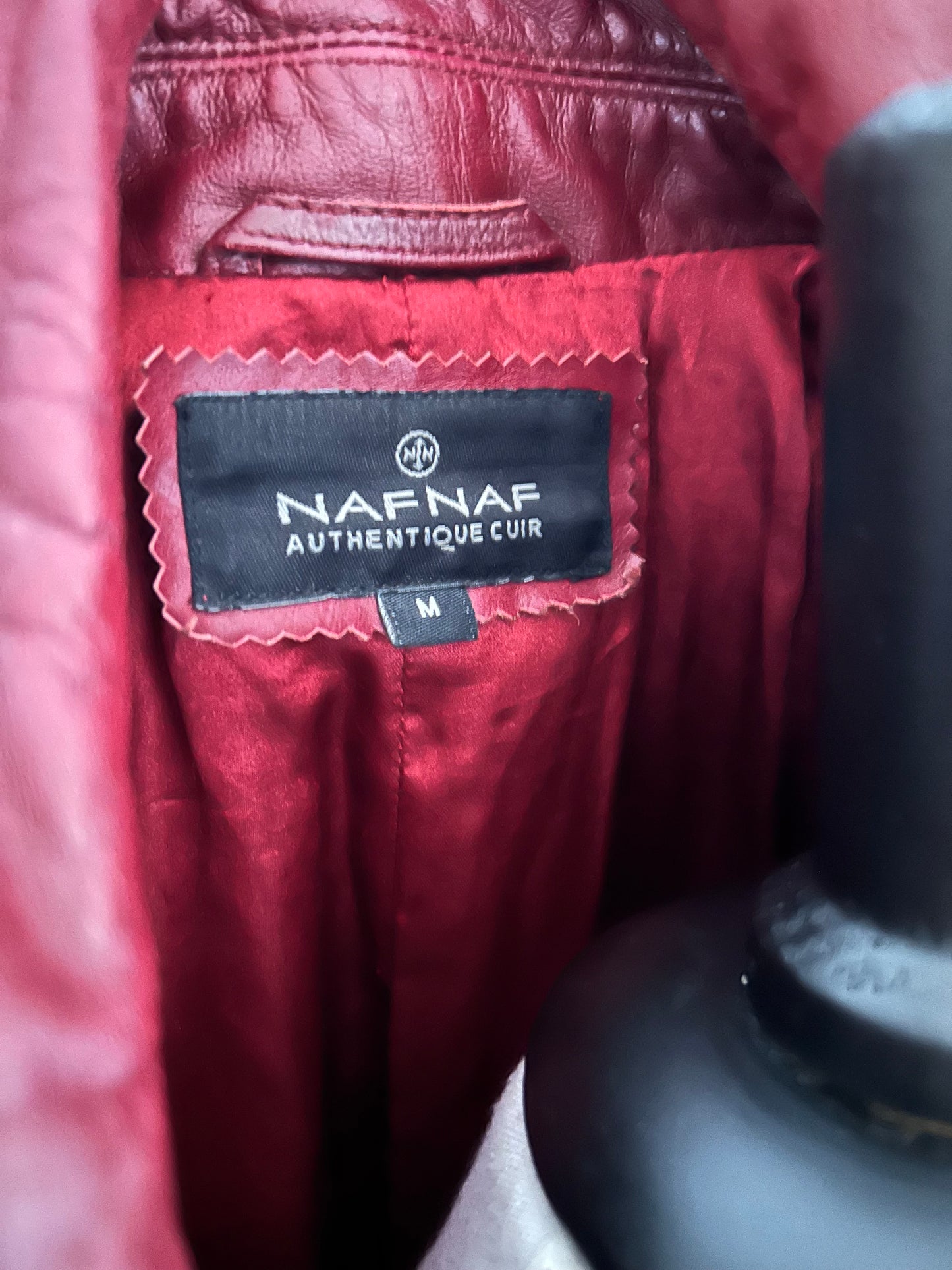 Naf Naf leather trench coat