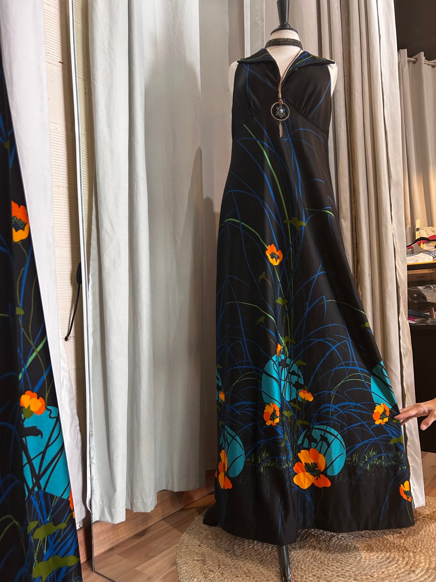 70s vintage maxi dress