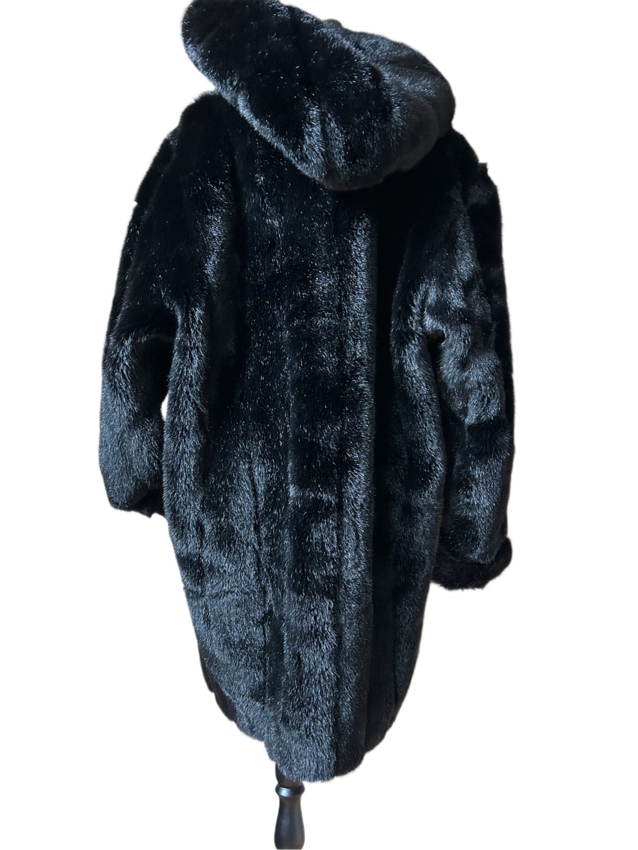 Faux fur hoodie coat L/XL