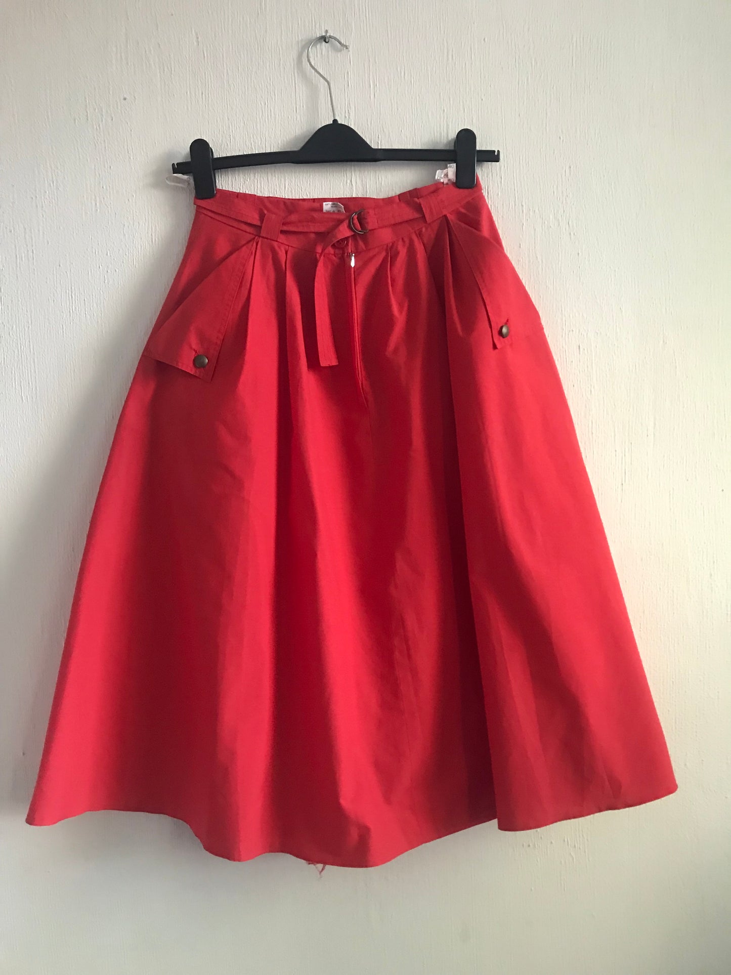 Cotton midi skirt