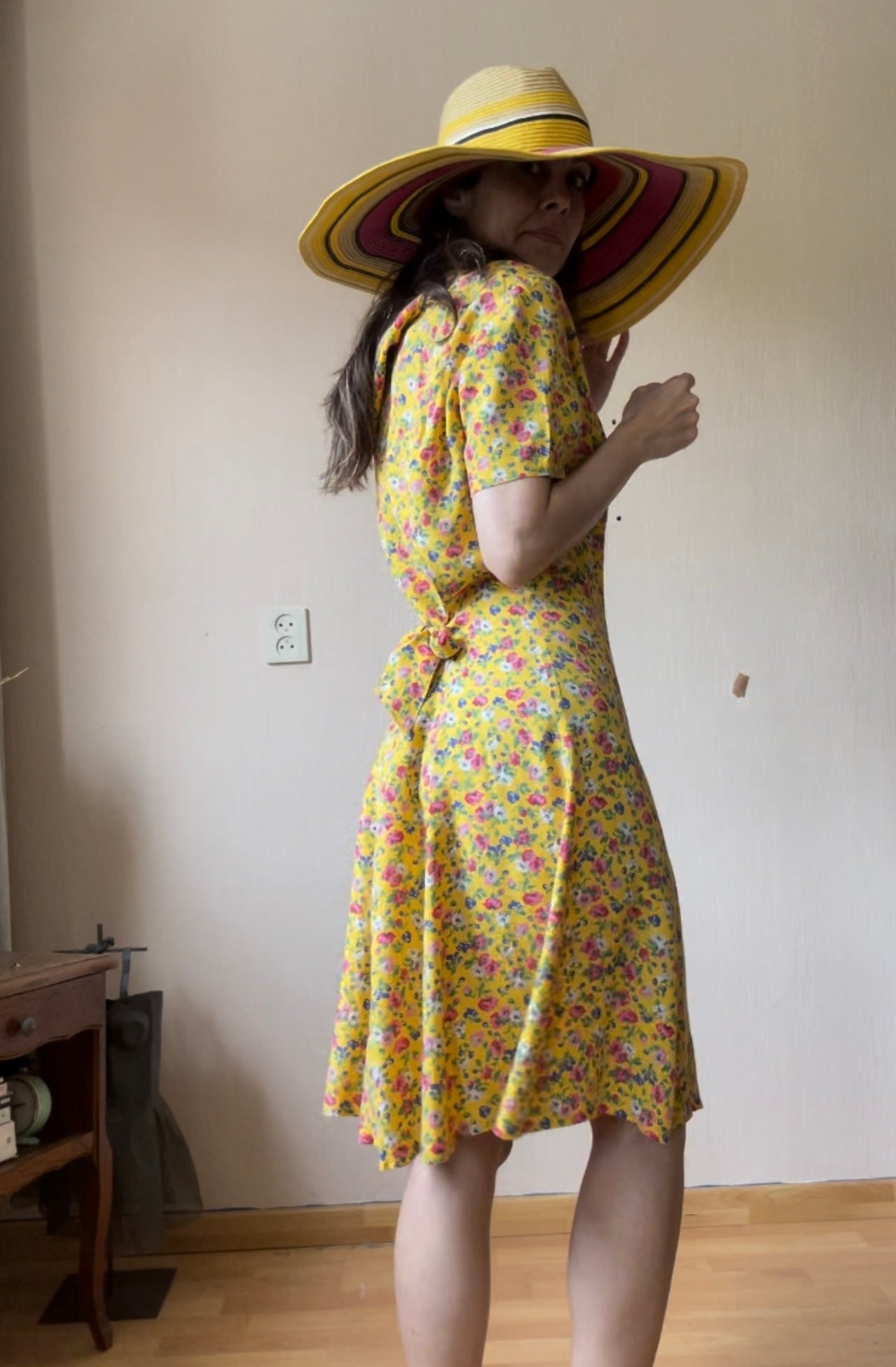 Vintage floral print dress