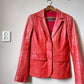 Apricot leather blazer XS