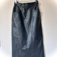 Maxi leather pencil skirt