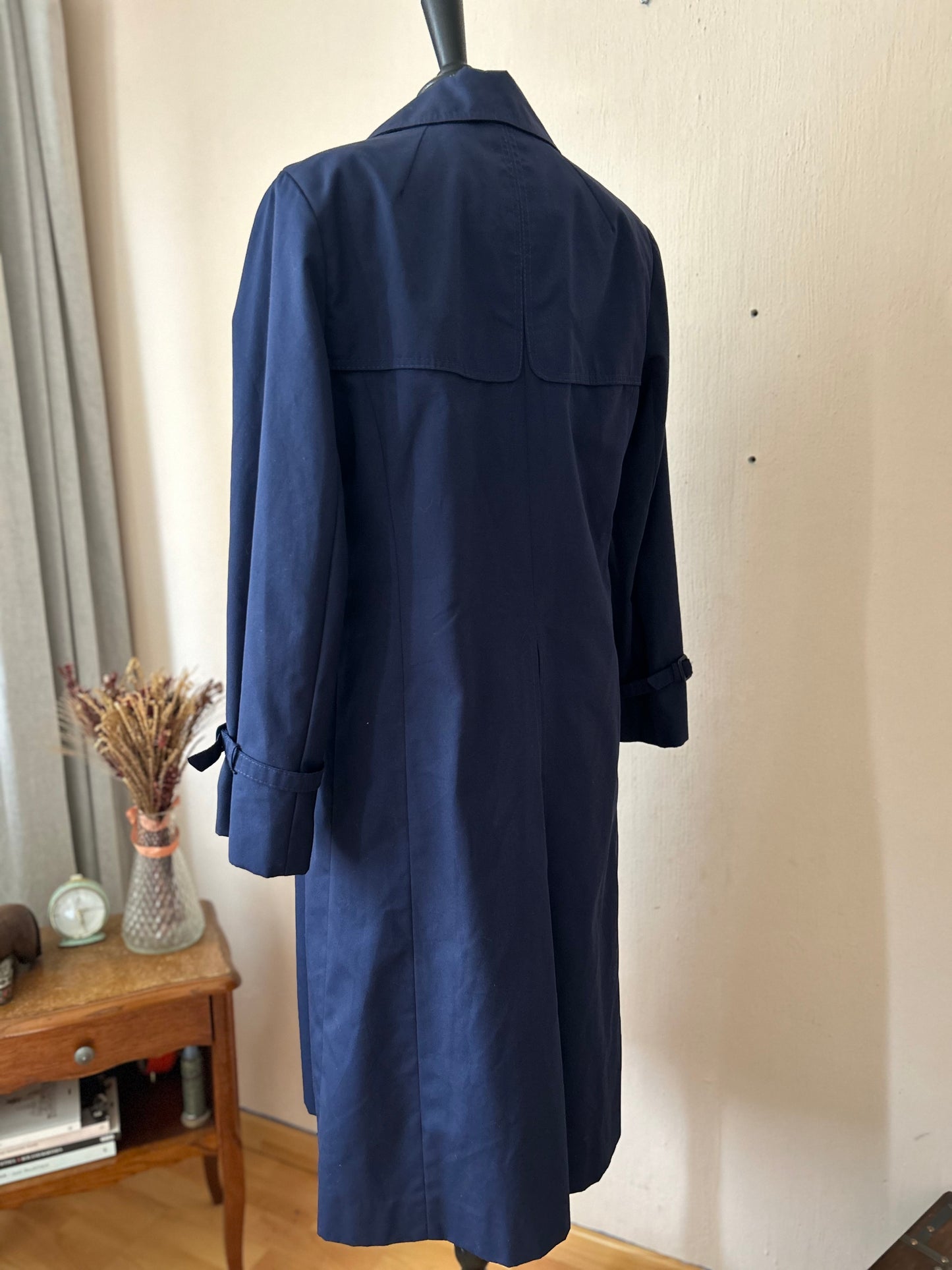 Vintage navy trench-coat 70s