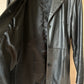 Vintage black leather coat