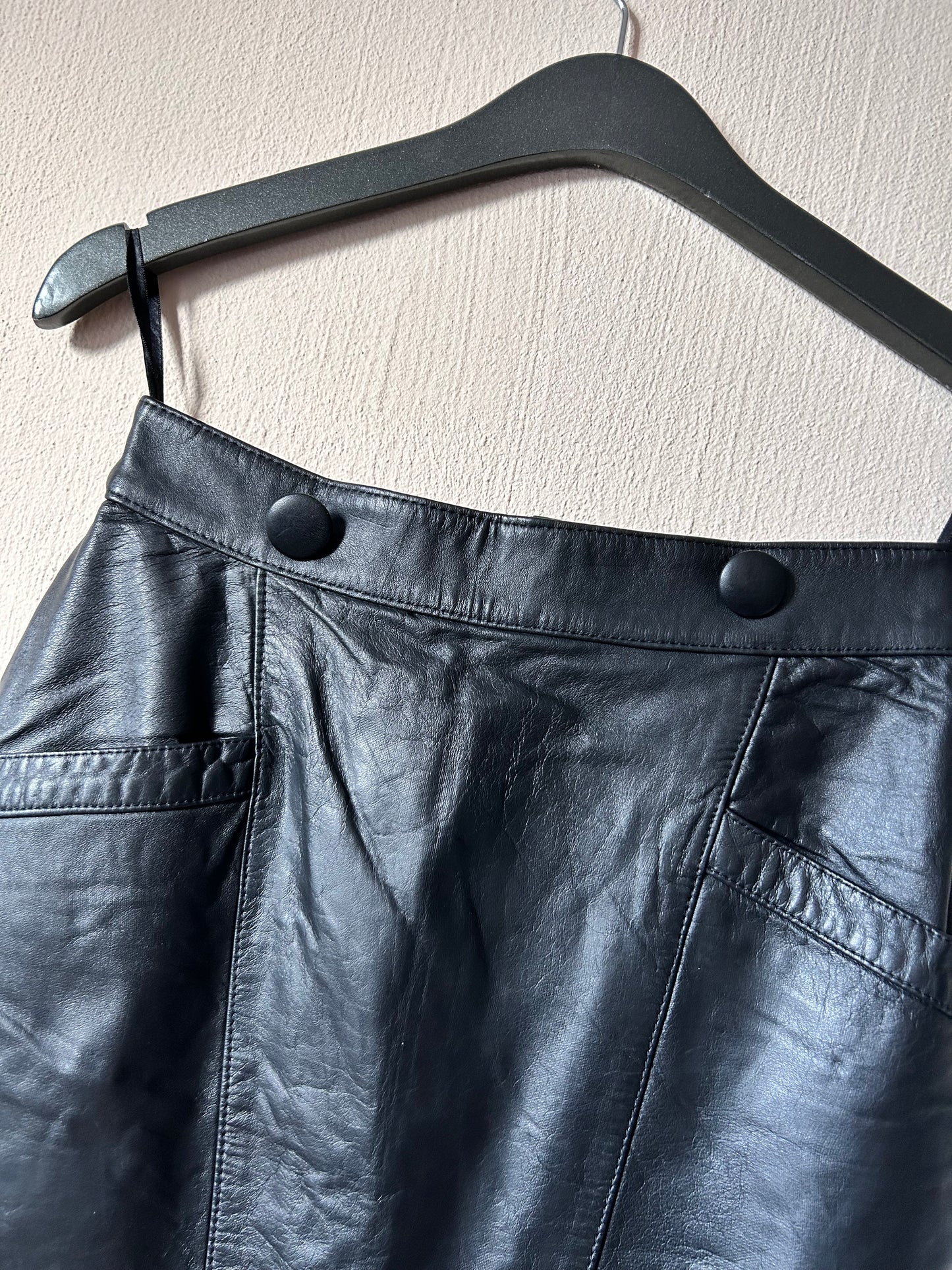 Maxi leather skirt S