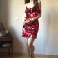 Red sequin christmas party dress