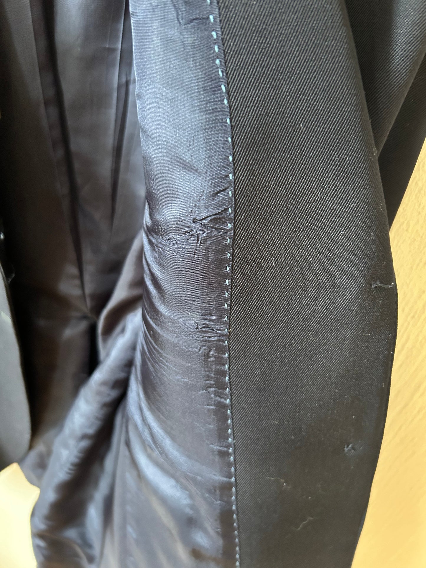 Vintage 1970s French Tailored Worsted Wool Blazer